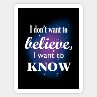 I don't want to believe Sticker